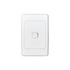Clipsal Switch Flush Mount Rocker Standard 1 Gang 10A 250V 1 Pole 1/2 Way Vertical White | 2031VAWE