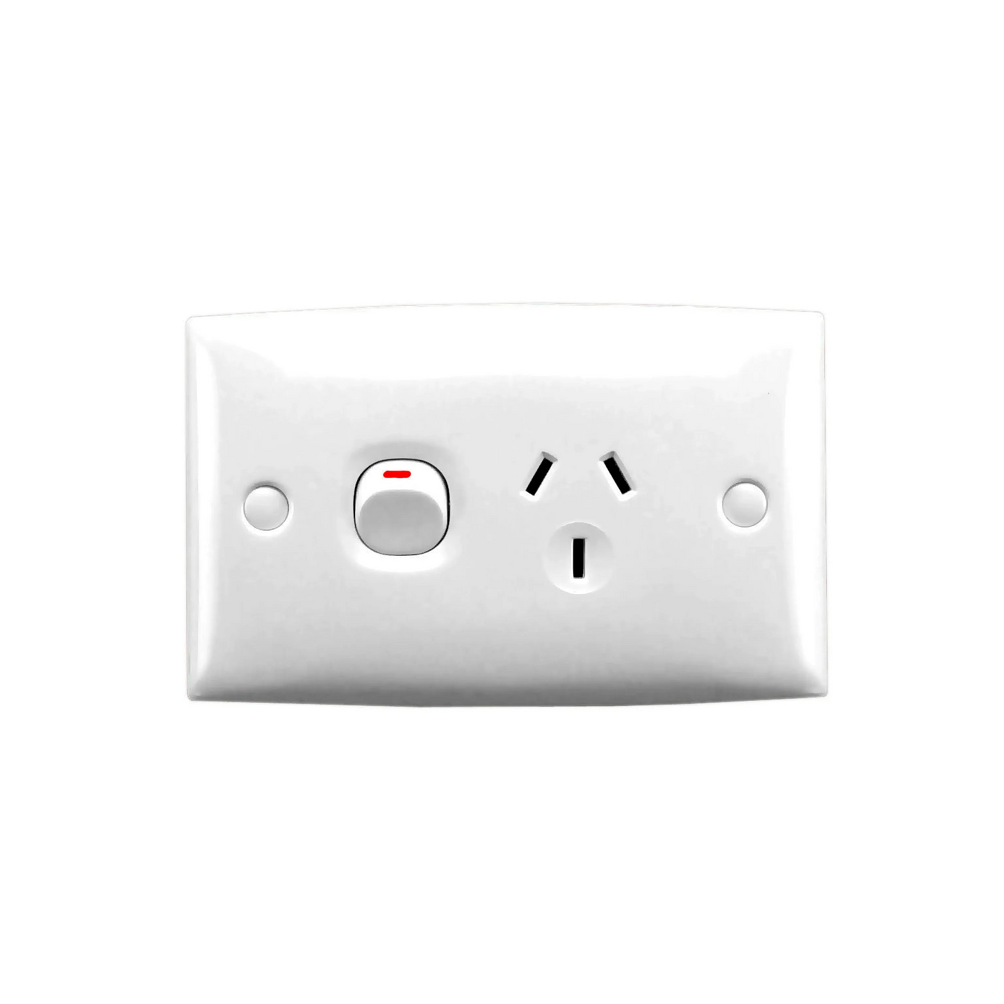 Clipsal Power Point 10A Single Standard Series Horizontal White Shuttered | 15S-WE