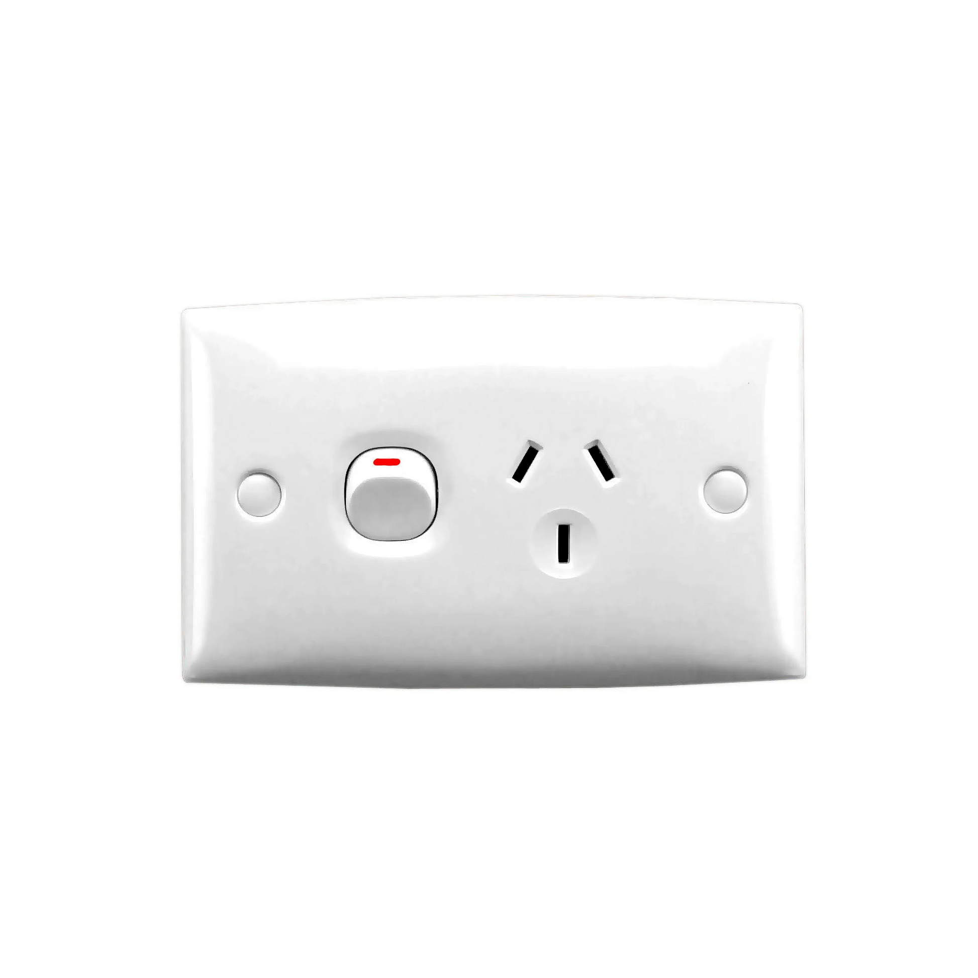 Clipsal Power Point 10A Single Standard Series Horizontal White Shuttered | 15S-WE