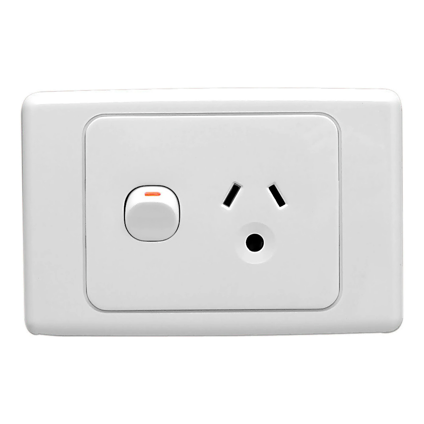 Clipsal Power Point 10A Single 2000 Series Horizontal White Round Earth | 2015L-WE
