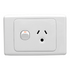 Clipsal Power Point 10A Single 2000 Series Horizontal White Round Earth | 2015L-WE