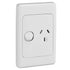 Clipsal Power Point 10A Single 2000 Series Vertical White | 2015V-WE