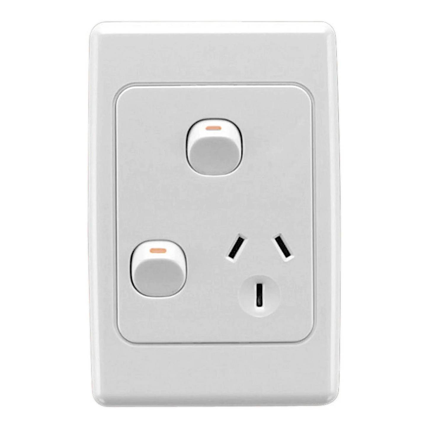 Clipsal Power Point 10A Single 2000 Series Vertical White Extra Switch | 2015VX-WE