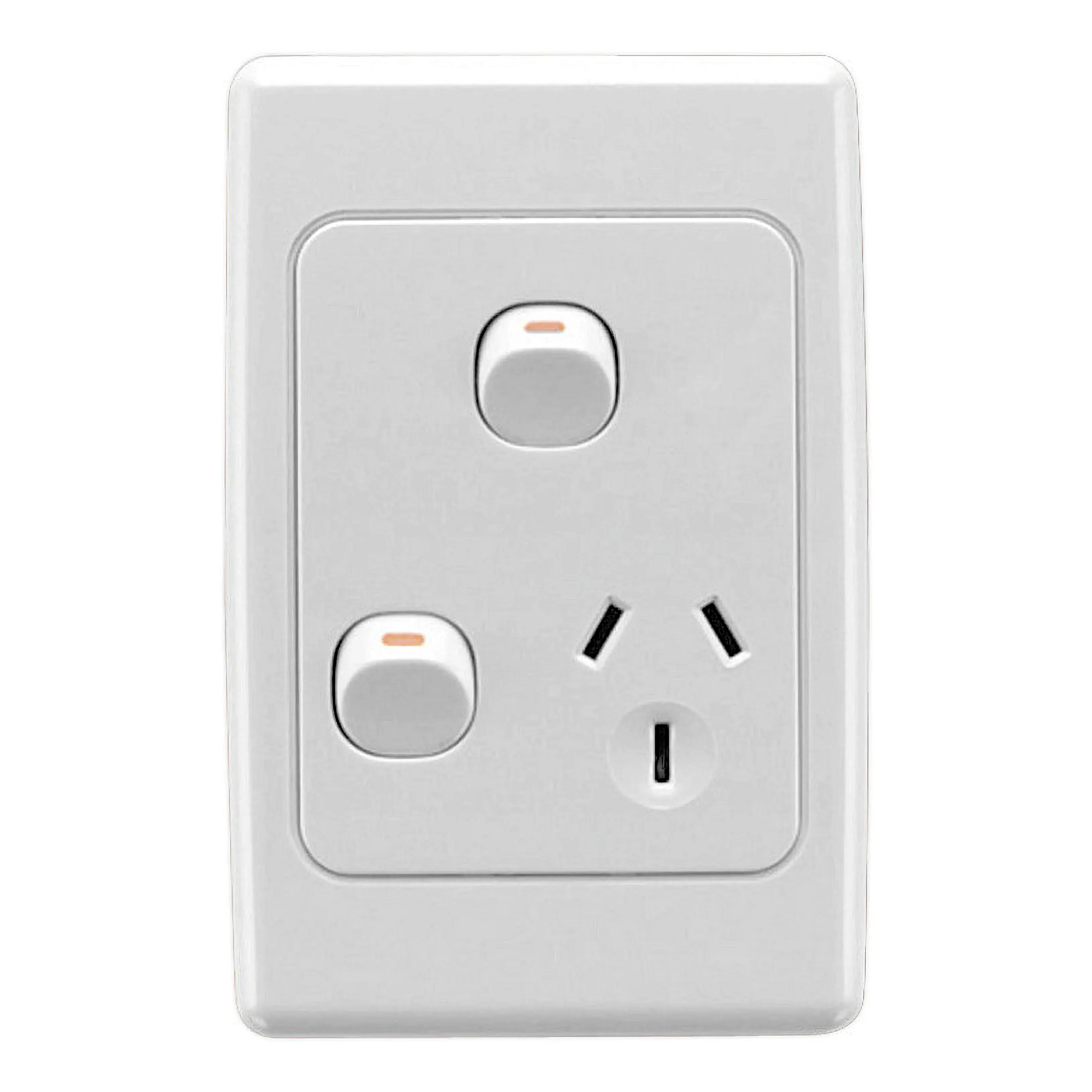 Clipsal Power Point 10A Single 2000 Series Vertical White Extra Switch | 2015VX-WE
