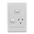 Clipsal Power Point 10A Single 2000 Series Vertical White Extra Switch | 2015VX-WE
