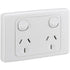 Clipsal 2000 Series Twin Switch Socket Outlet 250V, 10A | White Electric | 2025-WE