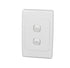 Clipsal 2000 Series Flush Switch 2 Gang, 250VAC, 10A, Standard, Vertical | White Electric | 2032VA-WE