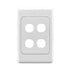 Clipsal Switch Grid and Surround Plate Flush Mount Standard 4 Gang Horizontal/Vertical White | 2034VHWE