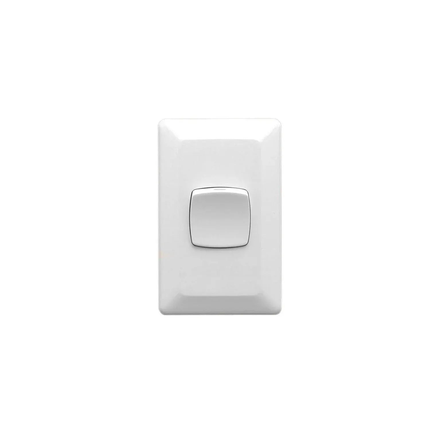 Clipsal Switch Flush Mount Rocker Standard 1 Gang 10A 250V 1 Pole 1/2 Way Vertical White | P2031VAWE