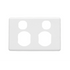 Clipsal Power Outlet C2000 Series Classic Twin Plastic Cover C2025C-WE
