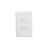 Clipsal Switch Flush Mount Rocker Standard 2 Gang 10A/AX 250V 1 Pole 1/2 Way Vertical White | C2032VAWE