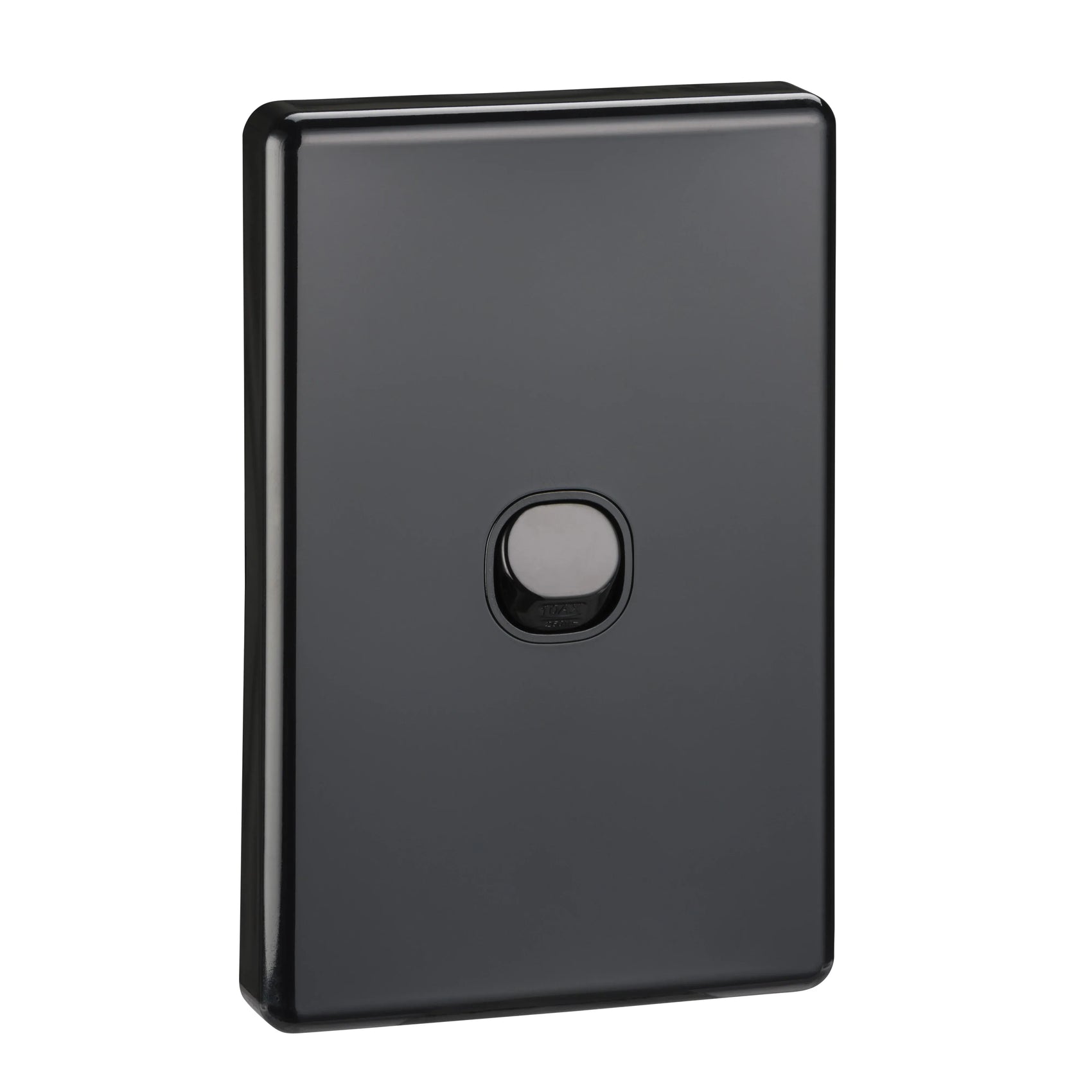 Clipsal Classic C2000 Series Flush Switch 1 Gang, 250VAC, 10A, Standard, Vertical | Black C2031VA-BK