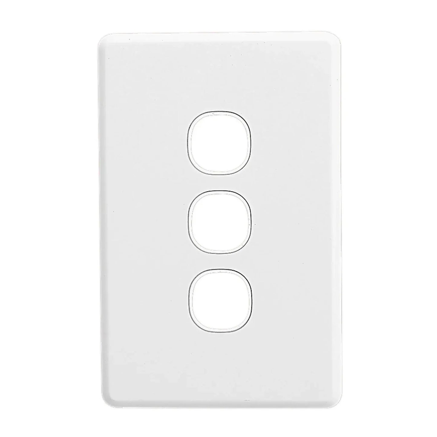Clipsal Switch Grid & Cover Plate Flush Mount Standard 3 Gang Horizontal/Vertical White | C2033VHWE