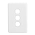 Clipsal Switch Grid & Cover Plate Flush Mount Standard 3 Gang Horizontal/Vertical White | C2033VHWE