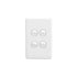 Clipsal Switch Flush Mount Rocker Standard 4 Gang 10A 250V 1 Pole 1/2 Way Vertical White | C2034VAWE