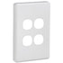 Clipsal Classic C2000 Series Switch Plate Cover 4 Gang | White Electric | C2034C-WE