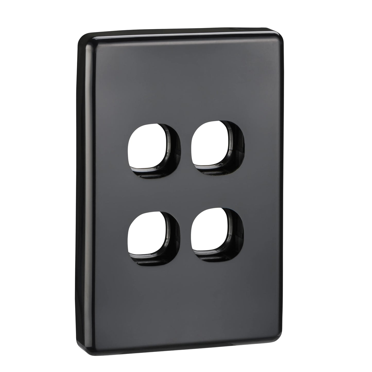 Clipsal Classic C2000 Series Switch Grid Plate and Cover 4 Gang, Less Mechanism | C2034VH-BK