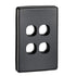 Clipsal Classic C2000 Series Switch Grid Plate and Cover 4 Gang, Less Mechanism | C2034VH-BK