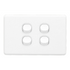 Clipsal Classic C2000 Series Flush Switch 4 Gang, 250VAC, 10A, Standard, Horizontal | White Electric | C2034HA-WE