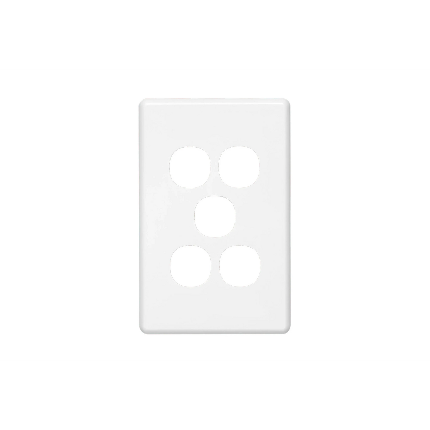 Clipsal Classic C2000 Series Switch Plate Cover 5 Gang | White Electric | C2035C-WE