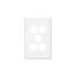 Clipsal Classic C2000 Series Switch Plate Cover 5 Gang | White Electric | C2035C-WE