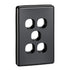 Classic C2000 Series Switch Grid Plate and Cover 5 Gang, Less Mechanism | Black | C2035VH-BK