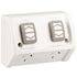 Clipsal Power Point 10A Double Weathershield Horizontal White Outdoor IP53 Flush Mount