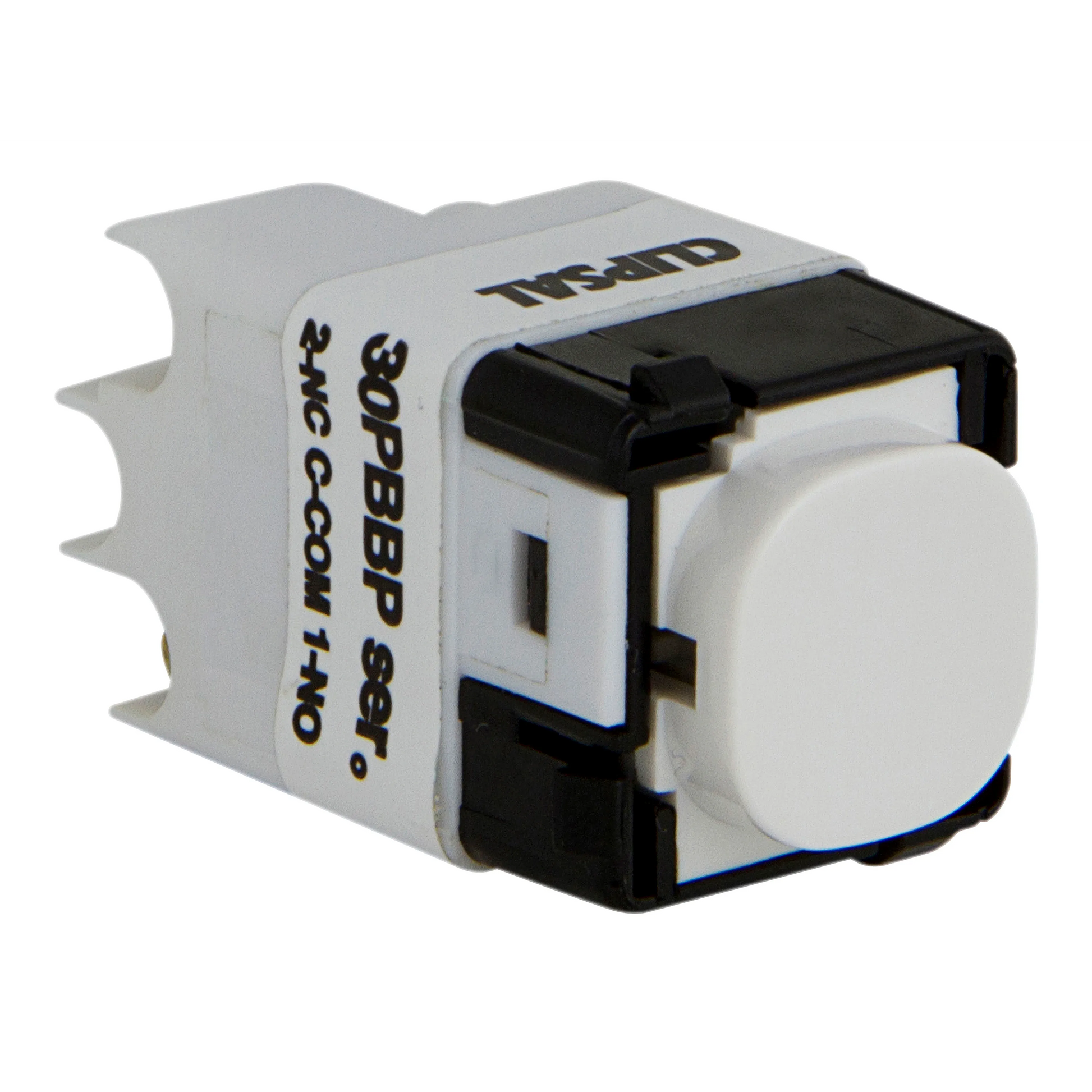 Clipsal Impress Series push-button Mechanism Momentary, 230/240V, 16A | White Electric | 30PBBP-WE