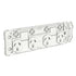 Clipsal Iconic Quad Switch Power Point Grid with 2 extra switches Horizontal Mount, 250V, 10A, Less Mechanisms | 3015/4XXUAG