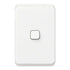 Clipsal Iconic Switch Vertical 1 Gang, 1/2 Way 10AX,230/240V, IP44 | Vivid White | 3041V44-VW