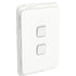 Clipsal Iconic Switch Vertical 2G 1/2 Way 10Ax 250V IP44 3042V44-VW