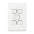 Clipsal Iconic Flush Switch Vertical Mount, 5 Gang, 230/240V, 10Ax1-Way/2-Way | Vivid White | 3045VA-VW