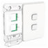 Clipsal Iconic Switch Grid Plate & Skin Flush Mount 2 Gang Horizontal/Vertical Vivid White | 3042VHVW