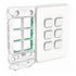 Clipsal Iconic Switch Grid Plate & Skin Flush Mount 6 Gang Horizontal/Vertical Vivid White | 3046VHVW