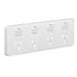Clipsal Iconic Quad Power Point Skin Horizontal Mount, 250V, 10A, Clip-On | Extra White | 3015/4C-XW