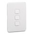 Clipsal Iconic Switch Plate Skin 3 Gang, Horizontal/Vertical Mount | 3043C-XW