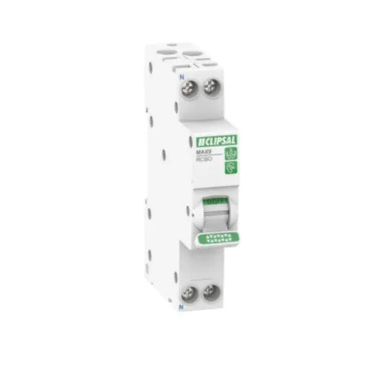 Clipsal Residual Current Breaker with Overcurrent Protection (RCBO) Type A 25Amp 6kA 30mA C Curve 1 + N Pole | MX9R3125