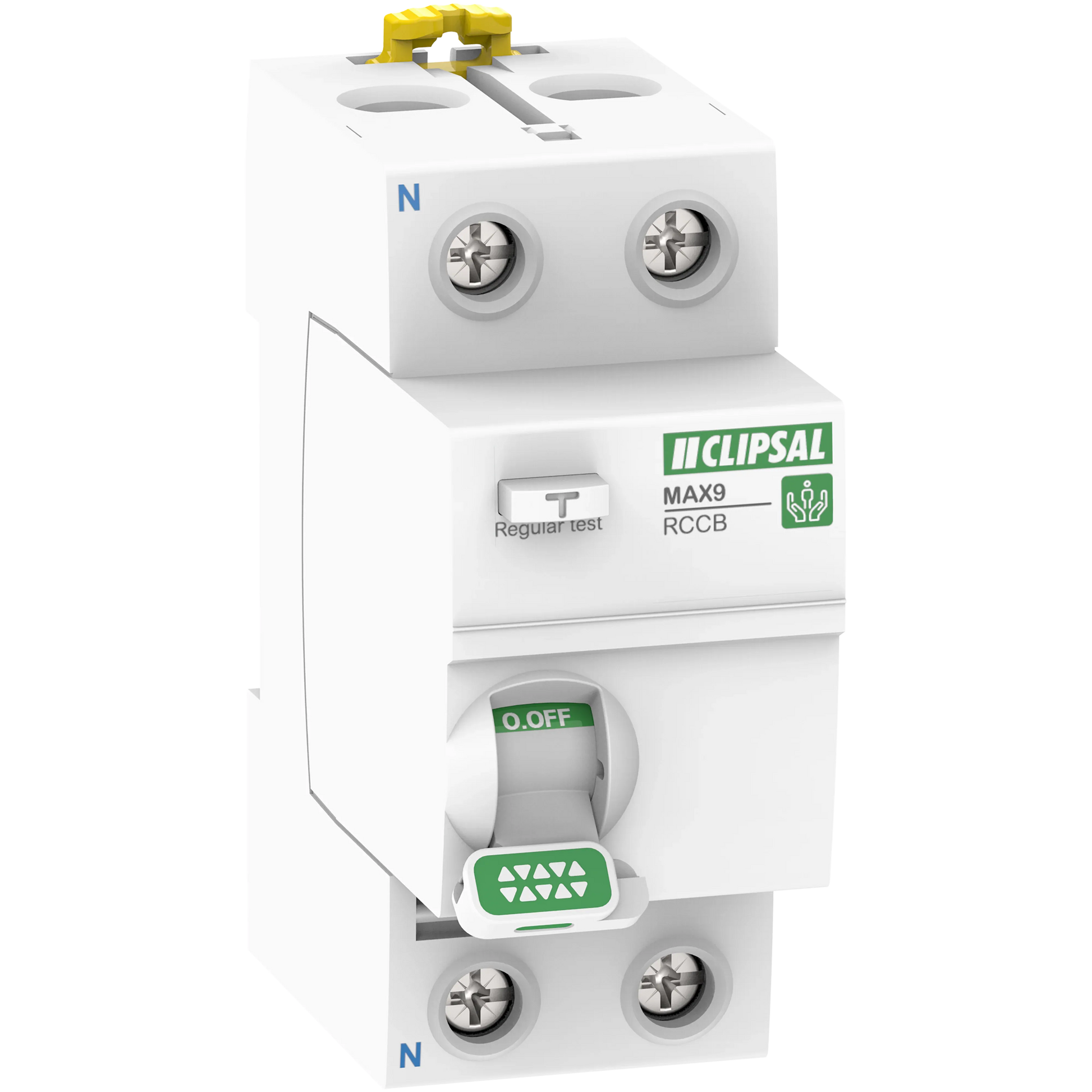 Clipsal MAX9 Residual Current Circuit Breaker (RCCB) 2P, 40A, 30mA, A Type | MX9RC240