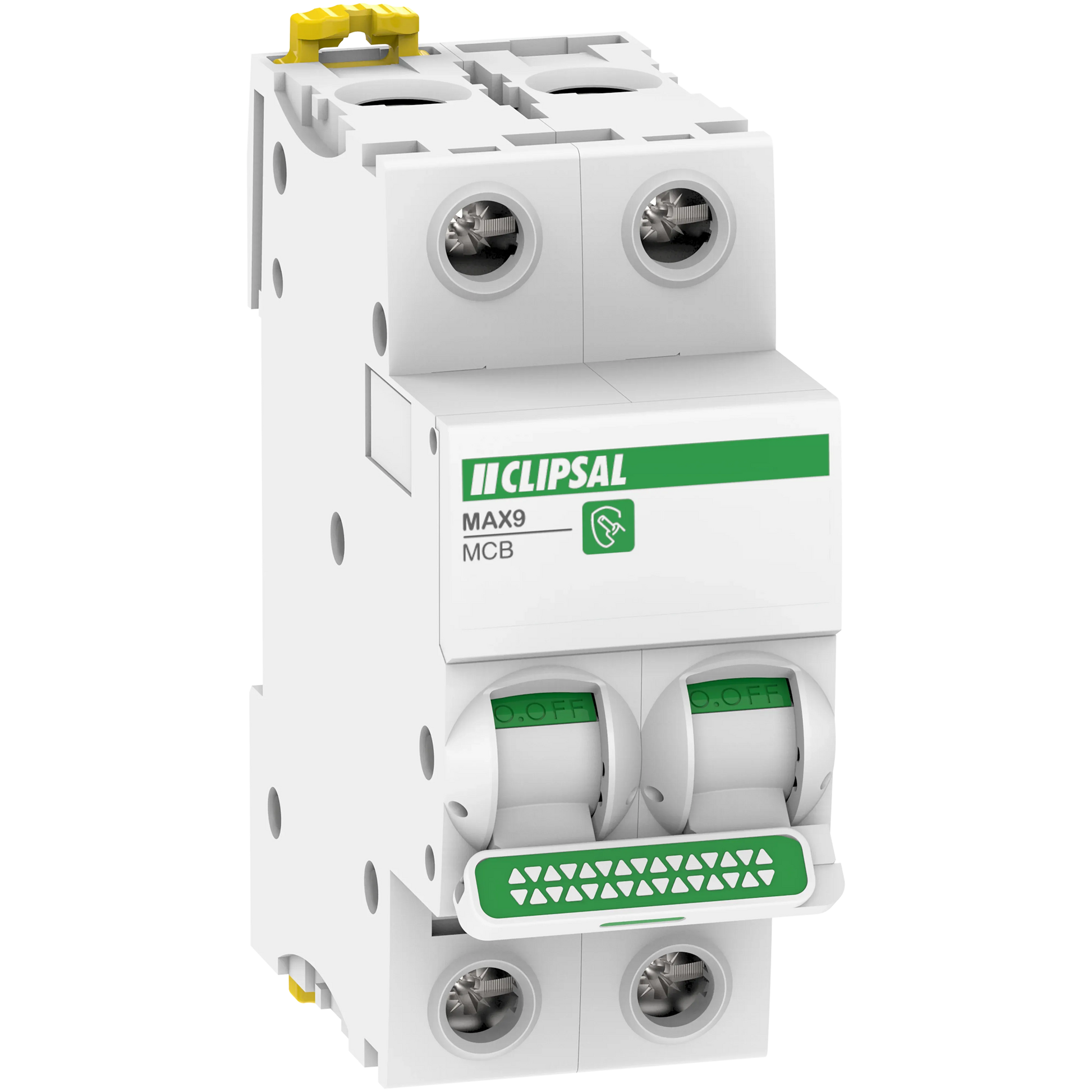 Clipsal MAX9 Miniature Circuit-Breaker (MCB) 2P, 50A, C Curve, 6000A, 415V, Distribution | MX9MC250