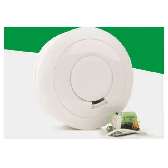 Brooks Smoke Alarm with Audio&Radiolink Photoelectric 3 VDC 10 Year Lithium Battery 115mm x 45mm | EIB650IRF