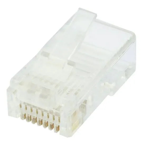 Cabac Modular Plug RJ45 8P8C CAT5e UTP Round Solid Core 100 Pack | 0688RSL-C