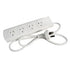 Cabac Power Outlet Overload Protection Portable 4 Way 4 Gang 10A 240V 2400W 1M White | PB7