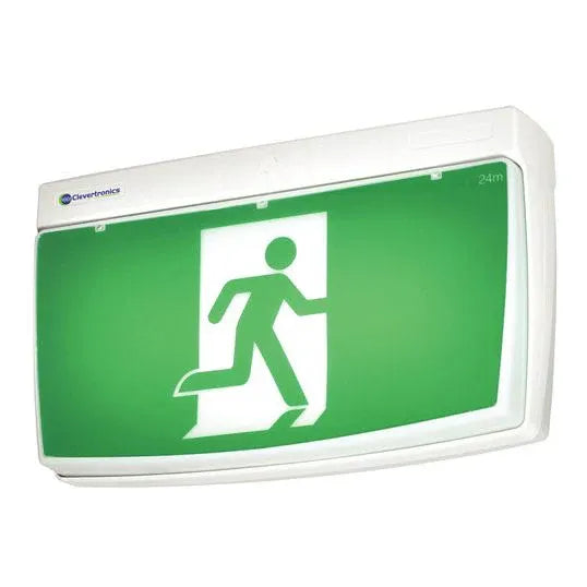 Clevertronics Emergency Exit Luminaire Double Sided 2.7W LED Maintained ABS EXIT/PICTO All Combinations 24 m IP20 | CCFLED