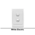 Clipsal Switch Flush Mount Rocker Weatherproof Standard 2 Gang 10A/10AX250V IP66 Vertical White | 2032V66WE