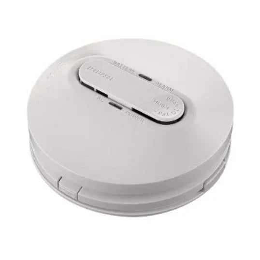 Clipsal Smoke Alarm Photoelectric Type 220-240 VAC 9 VDC Carbon Zinc/Alkaline Battery Gen 4 Surface | 755PSMA4