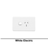 Clipsal Single Power Point Flush Mount Standard 15A 250V 1 Pole Horizontal White | C2015/15WE