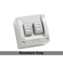 Clipsal Switch Sliding Surface Mount Weatherproof Square 2 Gang 16A 250V IP66 Horizontal Chemical Resistant Grey | WS226/2RG