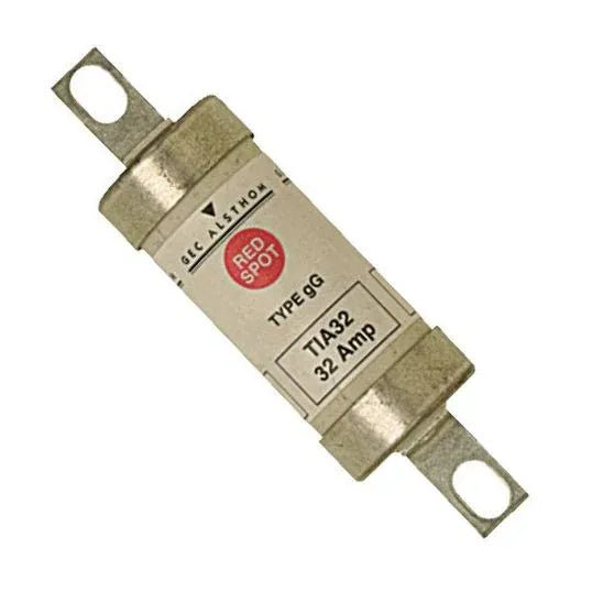 IPD Fuse Link HRC 2 Hole Fixing Bolt In Offset 25 Amp 415VAC/250VDC 80 kA at 415VAC 40 kA at 250VDC | TIA25L
