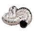 FantechTrade Fan Ducting Non-Insulated 150mmx6m 8 Lengths Fibre Woven Metallic Flexible Duct | DUCT150-6M