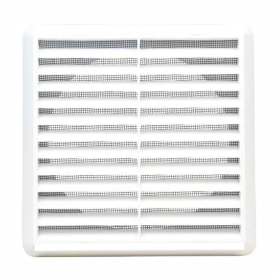 Fantech External Fixed Louvre Grille 100x155mm PVC External Grilles W/Flywire Mesh | EPFL100